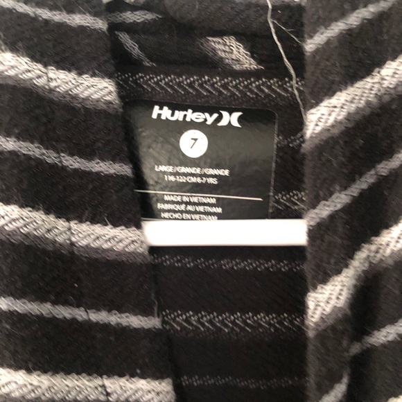 Kids Hurley sweater w hoodie size 7/Large/6-7yrs - Picture 3 of 3